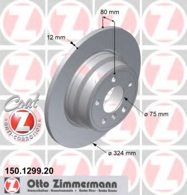 ZIMMERMANN - 150.1299.20 - Тормозной диск (Тормозная система)