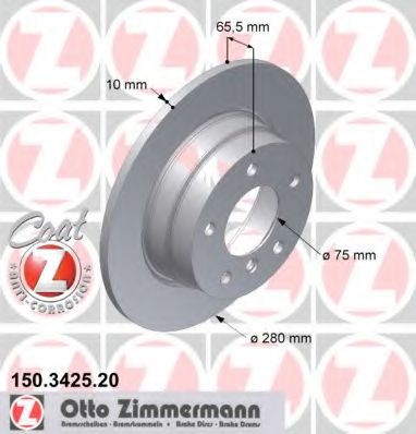 ZIMMERMANN - 150.3425.20 - Тормозной диск (Тормозная система)