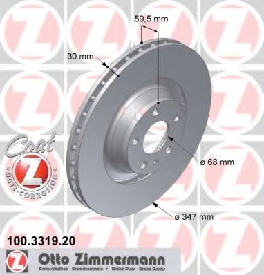 ZIMMERMANN - 100.3319.20 - Тормозной диск (Тормозная система)