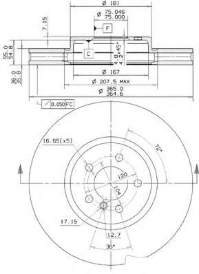 METZGER - 25119 V - Тормозной диск