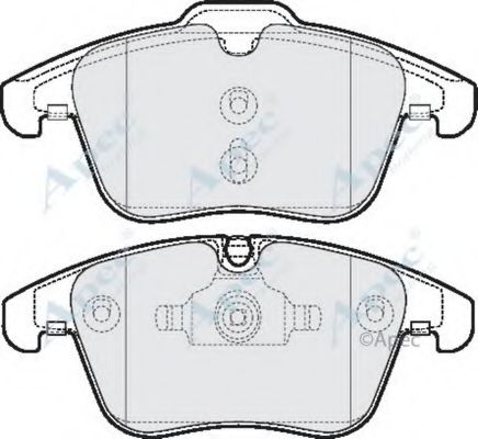 APEC BRAKING - PAD1602 - Комплект тормозных колодок, дисковый тормоз (Тормозная система)