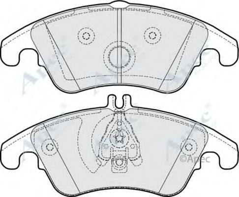 APEC BRAKING - PAD1620 - Комплект тормозных колодок, дисковый тормоз (Тормозная система)