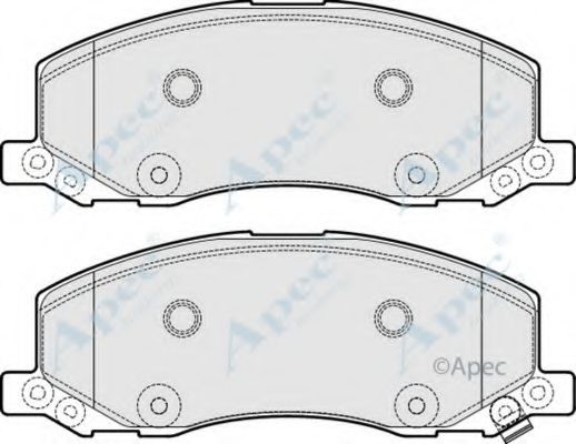 APEC BRAKING - PAD1696 - Комплект тормозных колодок, дисковый тормоз (Тормозная система)