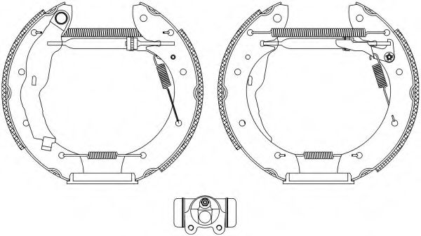 HELLA PAGID - 8DB 355 004-621 - Комплект тормозных колодок (Тормозная система)