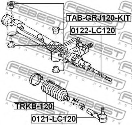 FEBEST - 0121-LC120 - Наконечник поперечной рулевой тяги (Рулевое управление)