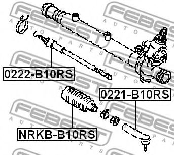 FEBEST - 0221-B10RS - Наконечник поперечной рулевой тяги (Рулевое управление)