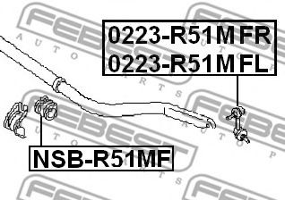 FEBEST - 0223-R51MFR - Тяга / стойка, стабилизатор (Подвеска колеса)