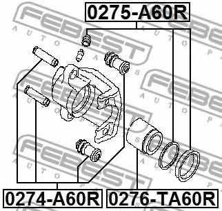 FEBEST - 0276-TA60R - Поршень, корпус скобы тормоза (Тормозная система)