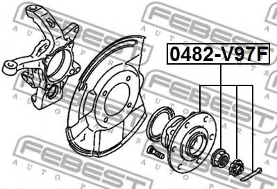 FEBEST - 0482-V97F - Ступица колеса (Подвеска колеса)