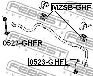 FEBEST - 0523-GHFR - Тяга / стойка, стабилизатор (Подвеска колеса)