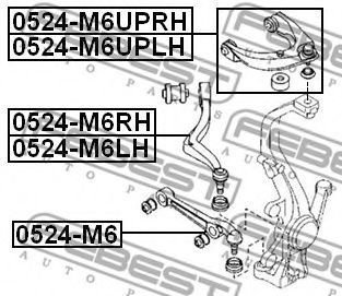 FEBEST - 0524-M6LH - Рычаг независимой подвески колеса, подвеска колеса (Подвеска колеса)