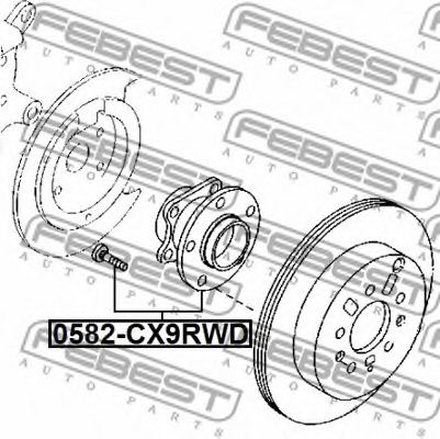 FEBEST - 0582-CX9RWD - Ступица колеса (Подвеска колеса)