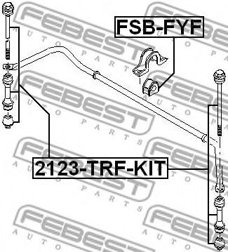 FEBEST - 2123-TRF-KIT - Тяга / стойка, стабилизатор (Подвеска колеса)