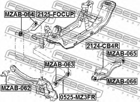 FEBEST - 2124-CB4R - Рычаг независимой подвески колеса, подвеска колеса (Подвеска колеса)