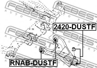 FEBEST - 2420-DUSTF - Несущий / направляющий шарнир