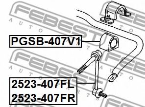 FEBEST - 2523-407FL - Тяга / стойка, стабилизатор (Подвеска колеса)