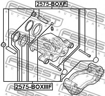 FEBEST - 2575-BOXF - Ремкомплект, тормозной суппорт