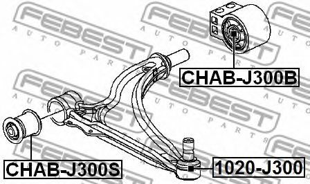 FEBEST - CHAB-J300S - Подвеска, рычаг независимой подвески колеса (Подвеска колеса)