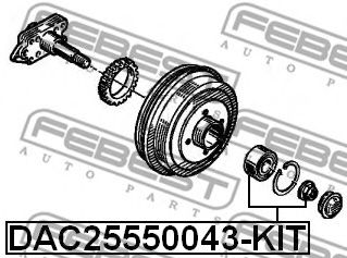 FEBEST - DAC25550043-KIT - Комплект подшипника ступицы колеса (Подвеска колеса)