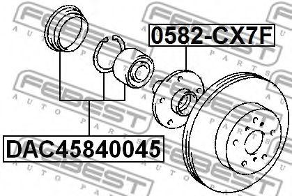 FEBEST - DAC45840045 - Комплект подшипника ступицы колеса (Подвеска колеса)