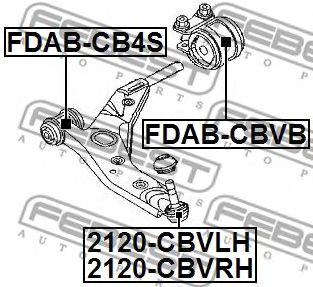 FEBEST - FDAB-CBVB - Подвеска, рычаг независимой подвески колеса (Подвеска колеса)