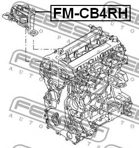 FEBEST - FM-CB4RH - Подвеска, двигатель (Подвеска двигателя)