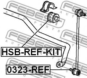 FEBEST - HSB-REF-KIT - Опора, стабилизатор (Подвеска колеса)