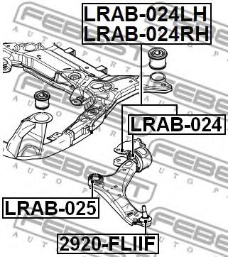 FEBEST - LRAB-024LH - Подвеска, рычаг независимой подвески колеса (Подвеска колеса)