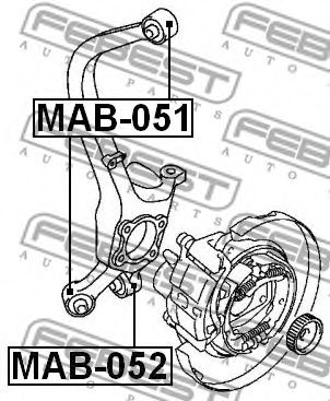 FEBEST - MAB-051 - Втулка, рычаг колесной подвески (Подвеска колеса)