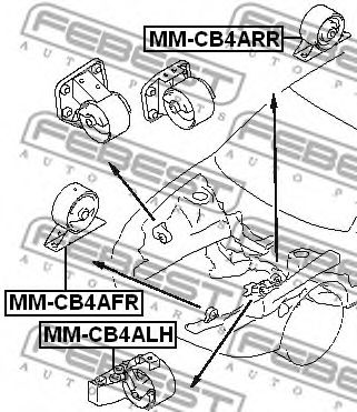 FEBEST - MM-CB4AFR - Подвеска, двигатель (Подвеска двигателя)