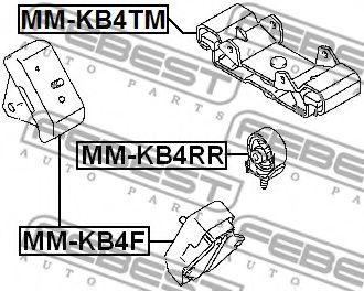 FEBEST - MM-KB4TM - Подвеска, ступенчатая коробка передач (Ступенчатая коробка передач)