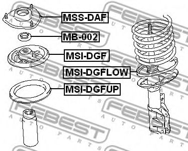 FEBEST - MSS-DAF - Подвеска, амортизатор (Подвеска / амортизация)