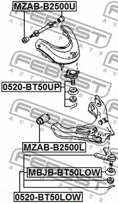 FEBEST - MZAB-B2500L - Подвеска, рычаг независимой подвески колеса (Подвеска колеса)