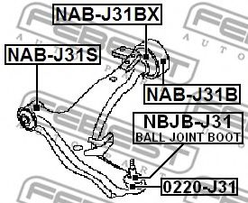 FEBEST - NAB-J31B - Подвеска, рычаг независимой подвески колеса (Подвеска колеса)