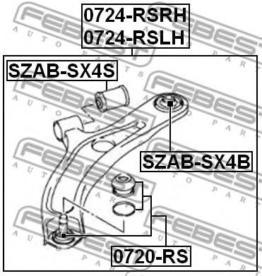 FEBEST - SZAB-SX4B - Подвеска, рычаг независимой подвески колеса (Подвеска колеса)