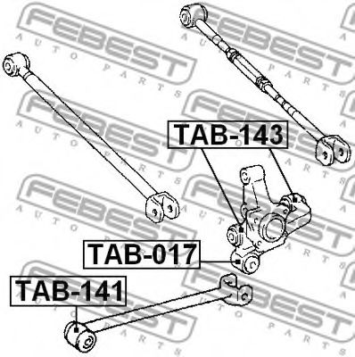 FEBEST - TAB-017 - Втулка, рычаг колесной подвески (Подвеска колеса)