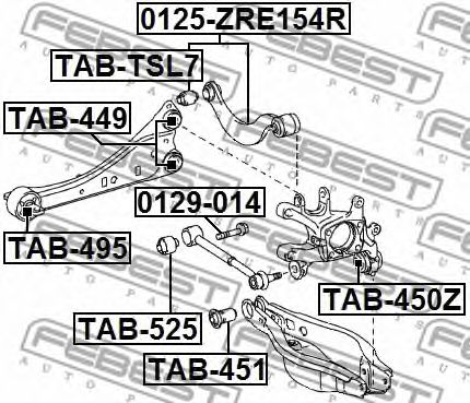 FEBEST - TAB-525 - Подвеска, рычаг независимой подвески колеса (Подвеска колеса)