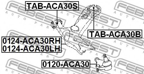 FEBEST - TAB-ACA30B - Подвеска, рычаг независимой подвески колеса (Подвеска колеса)