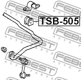 FEBEST - TSB-505 - Опора, стабилизатор (Подвеска колеса)