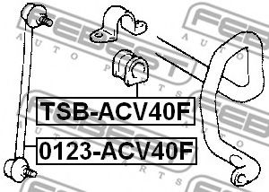 FEBEST - TSB-ACV40F - Опора, стабилизатор (Подвеска колеса)