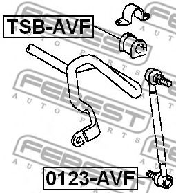 FEBEST - TSB-AVF - Опора, стабилизатор (Подвеска колеса)