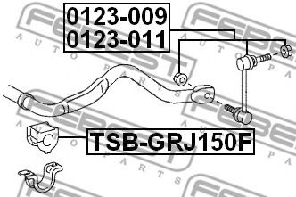 FEBEST - TSB-GRJ150F - Опора, стабилизатор (Подвеска колеса)