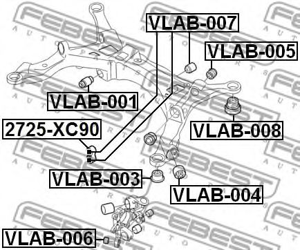 FEBEST - VLAB-007 - Подвеска, рычаг независимой подвески колеса