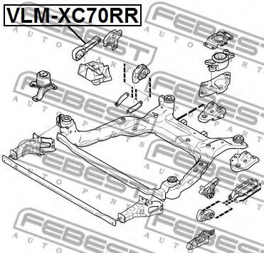 FEBEST - VLM-XC70RR - Подвеска, двигатель (Подвеска двигателя)