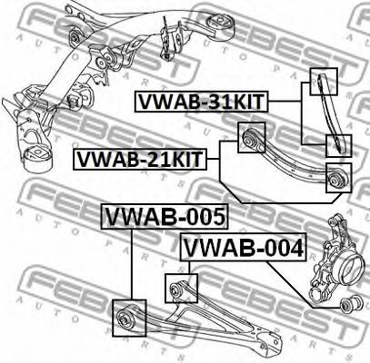 FEBEST - VWAB-31KIT - Подвеска, рычаг независимой подвески колеса (Подвеска колеса)