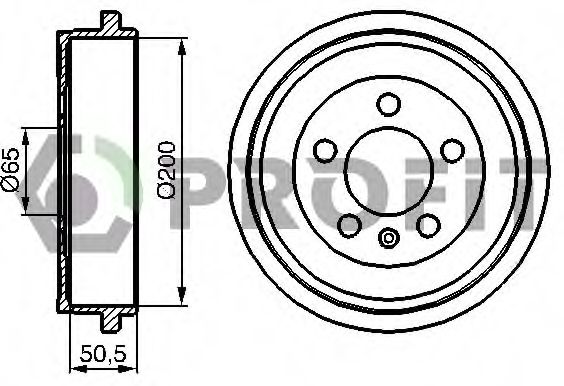 PROFIT - 5020-0077 - Тормозной барабан (Тормозная система)