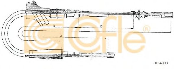 COFLE - 10.4093 - Трос, стояночная тормозная система (Тормозная система)