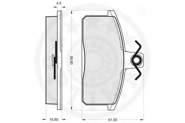 OPTIMAL - 9821 - Комплект тормозных колодок, дисковый тормоз (Тормозная система)