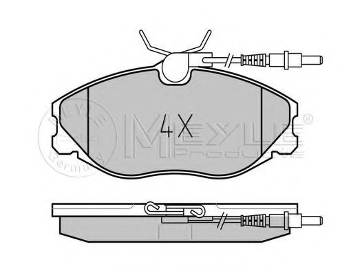 MEYLE - 025 216 7419/W - Комплект тормозных колодок, дисковый тормоз (Тормозная система)