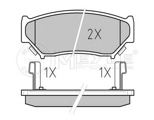 MEYLE - 025 219 0715/W - Комплект тормозных колодок, дисковый тормоз (Тормозная система)